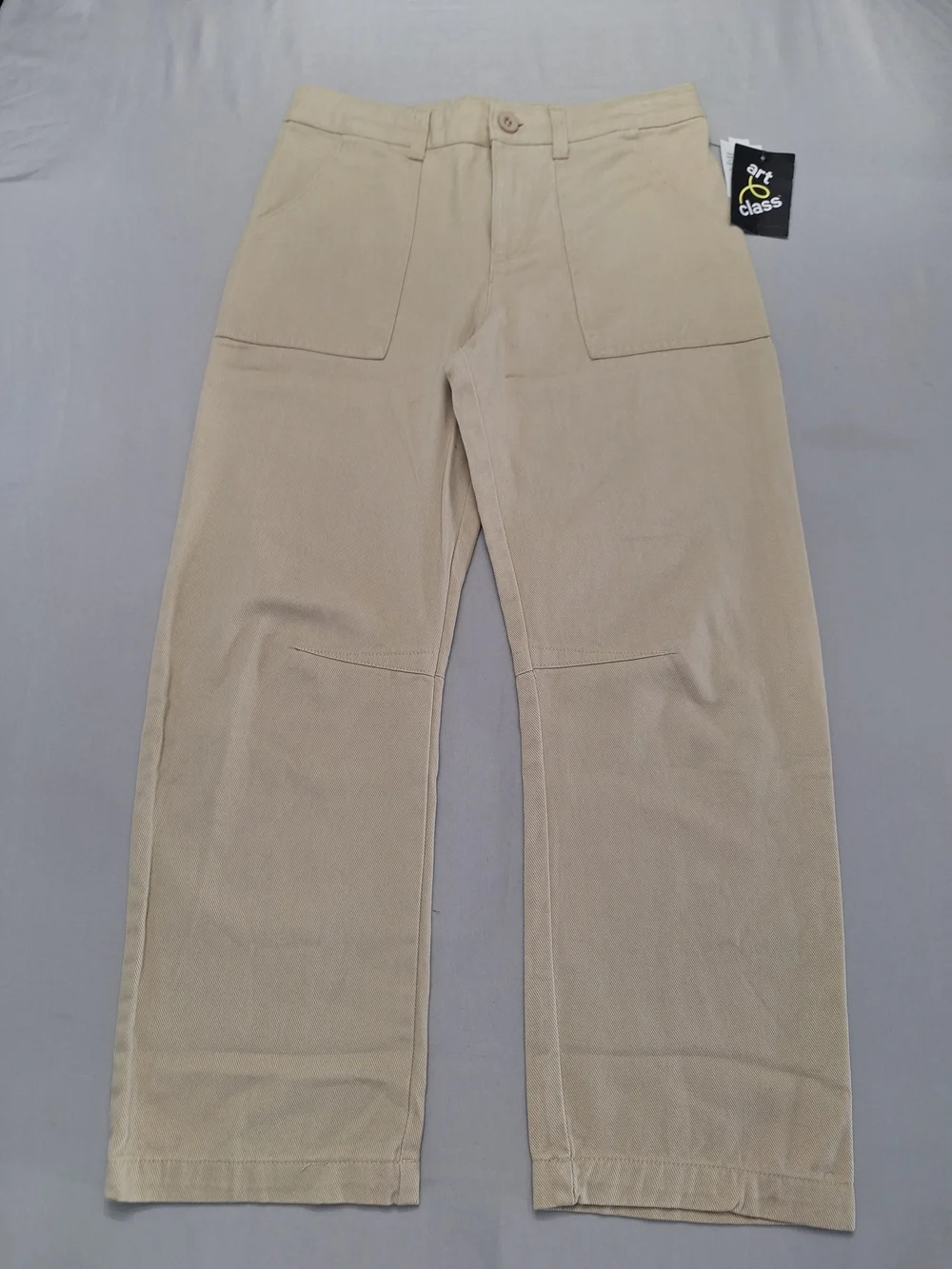 art class Beige Straight-Leg 100% Cotton Utility Chinos, Size 10, School Uniform